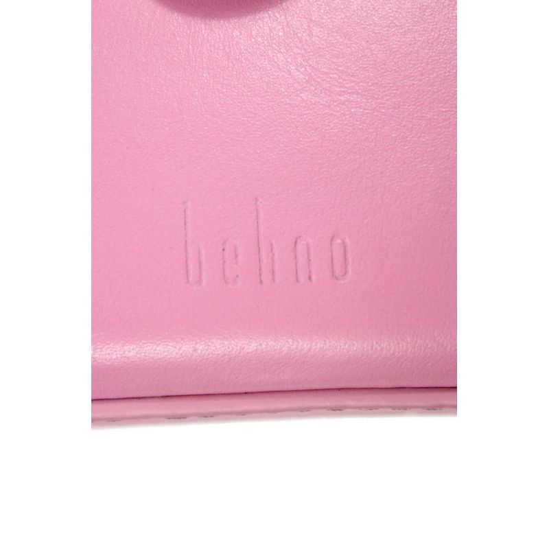 Behno Womens Leather Buckled Strapped Shoulder Handbag Gum Pink — image 8 of 8